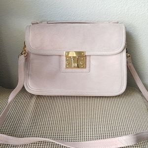 Tory Burch Pink Suede Crossbody Bag